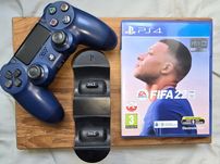 Oryginalna ładowarka Ps4 slim Pro Pad + Fifa 22 + Niebieski Pad Sony