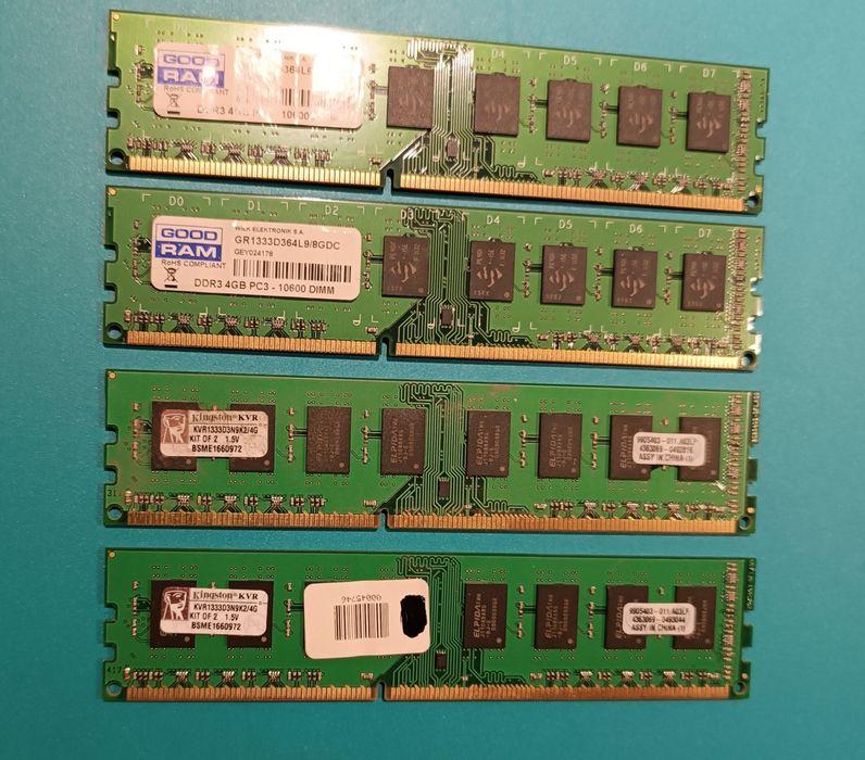 Pamięć DDR 3 - 1333mhz - 16GB (4x4 GB)