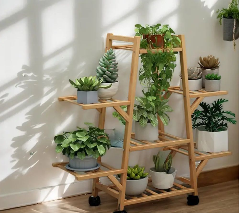 Suporte para Plantas de Bambu