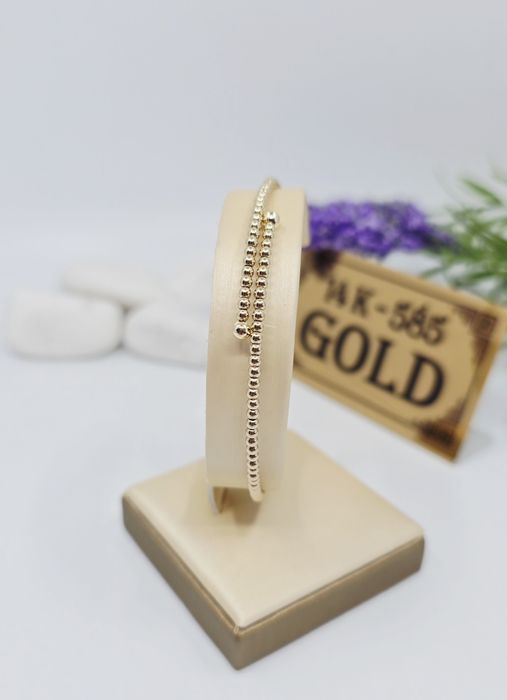 Złota bransoletka sztywna próba 585 14k