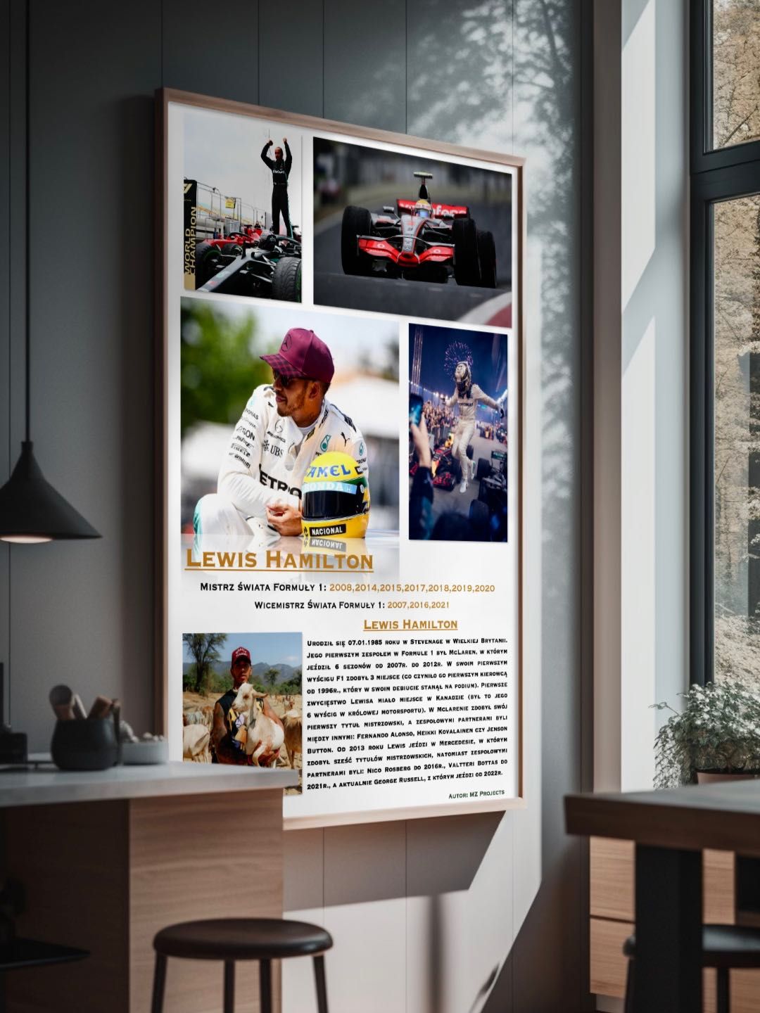 Lewis Hamilton Plakat F1 Mercedes-AMG (50x70 cm)