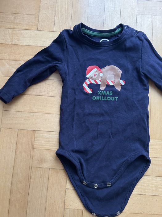 Dwa świąteczne body, rozmiar 68 stan idealny