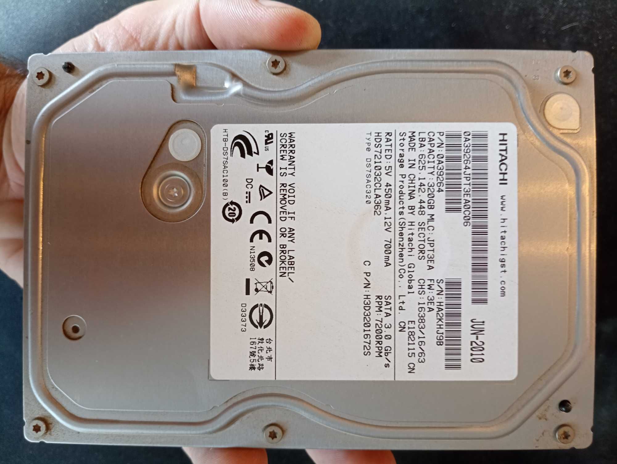 Disco Rígido Sata 320GB