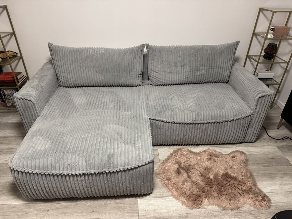 Sztruksowy narożnik z funkcją spania LILLI