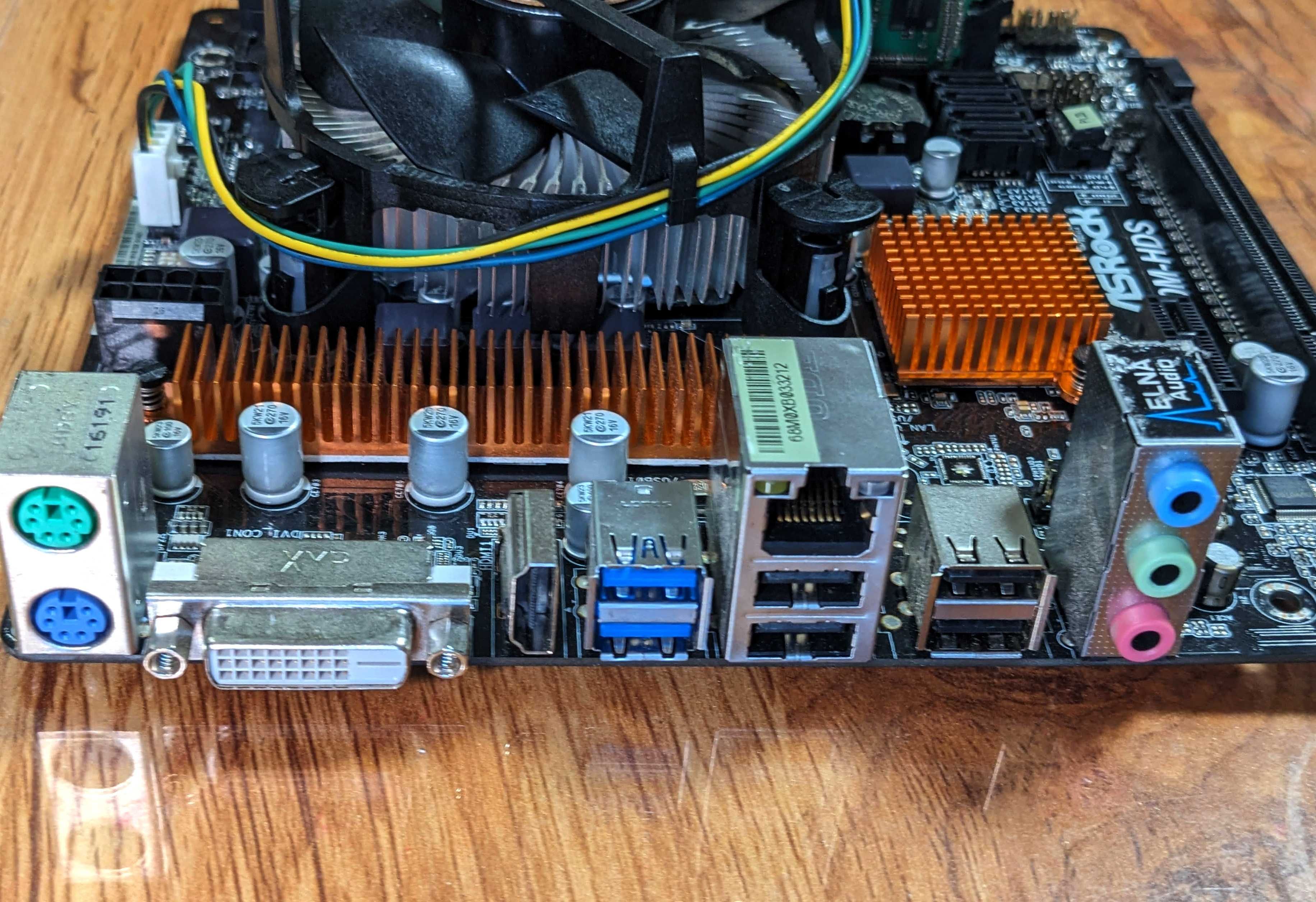 Комплект asrock h110m-hds +intel core i3-7100+ 8gb ddr4 материнка 1151