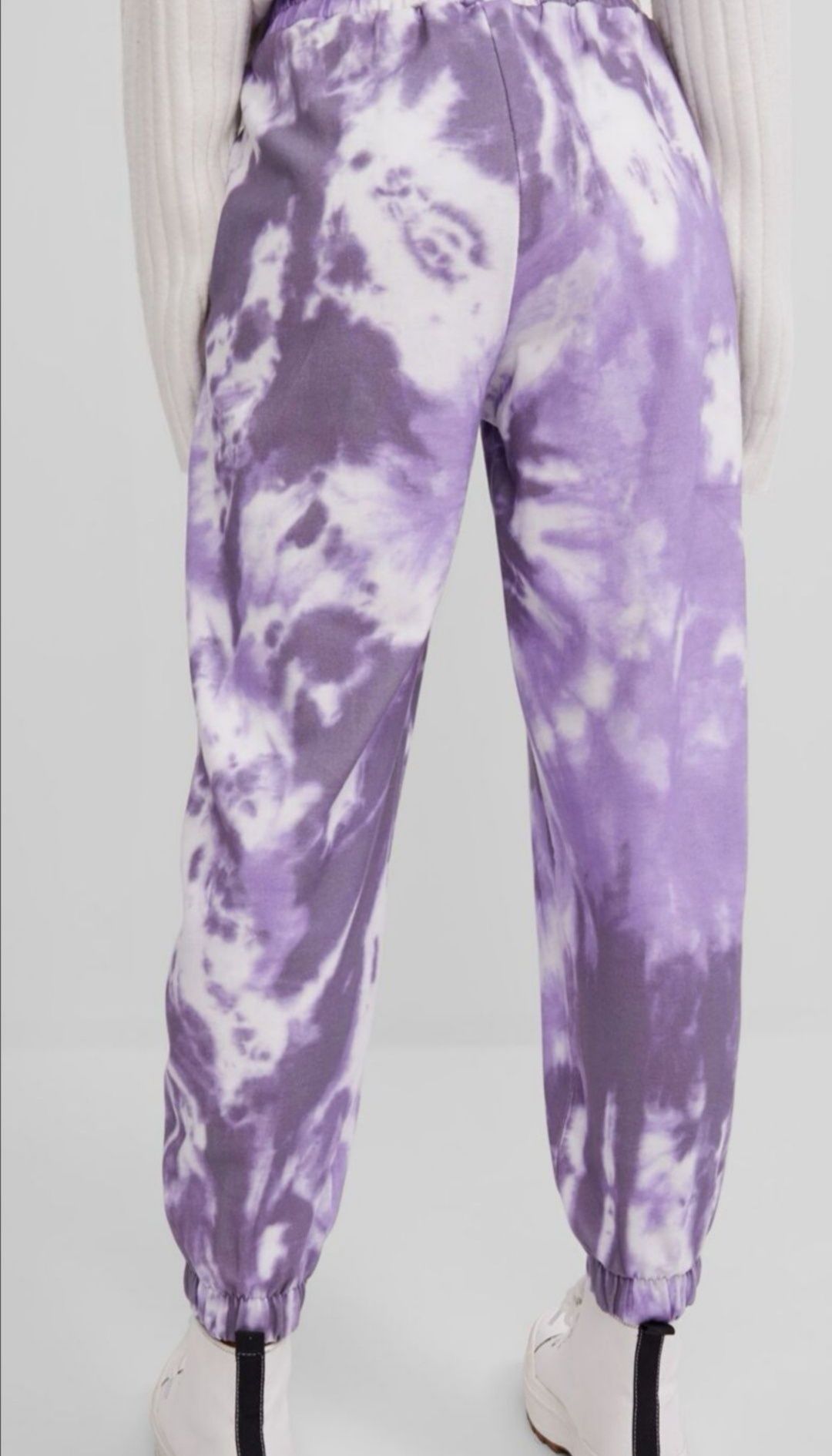 Tie dye bershka spodnie dresowe jogger joggery dresy rozm L