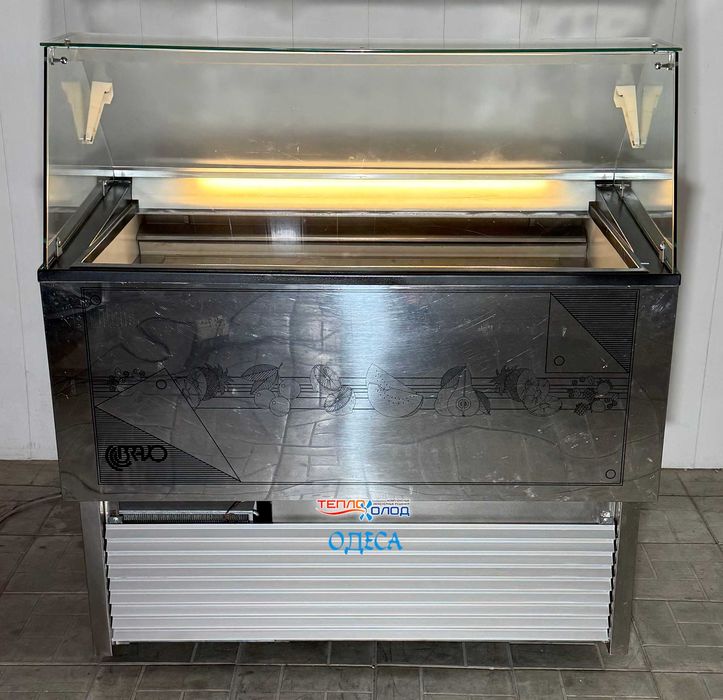 Вітрина-морозилка "Bravo" 1.2 м нержавійка для вагового морозива б/у