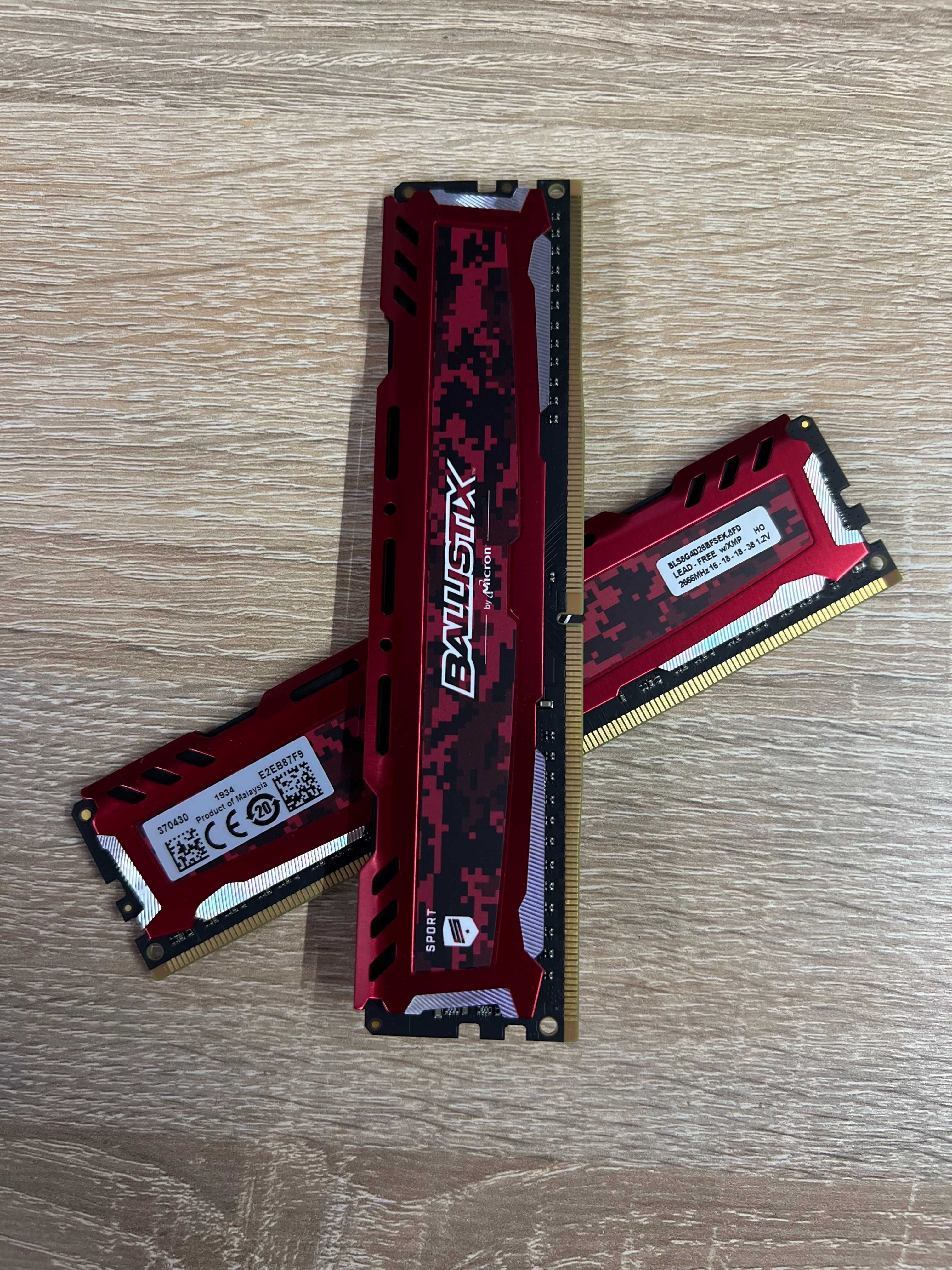 Оперативна пам'ять Crucial 16ГБ DDR4 Ballistix Sport