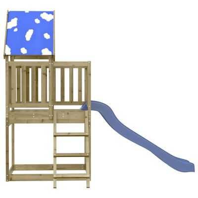 Parque de diversões em madeira de pinho impregnada, para brincar