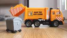 Сміттєвоз Dickie Toys з баком Німеччина 3+ оранжевий помаранчевий бак