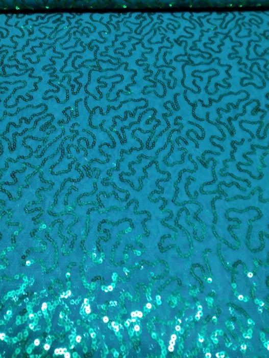 Ткань сетка стрейч с паетками