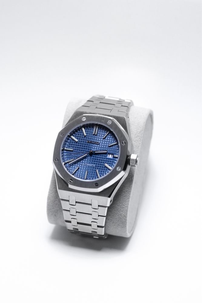 Zegarek Custom Seiko Mod Royal Oak Granatowy