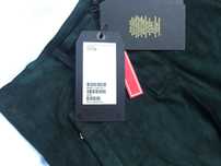 Balmain by H&M Spodnie zamszowe butelkowa zieleń, r.36