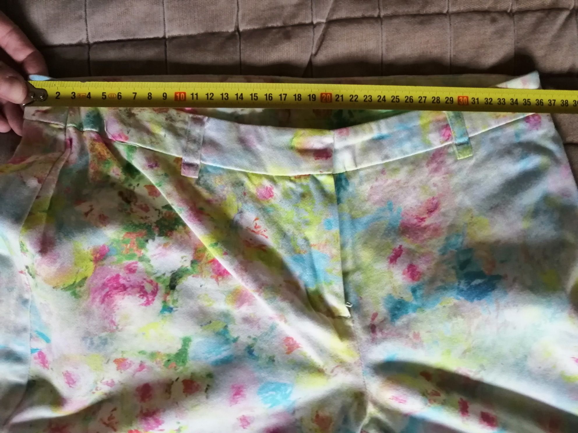 Spodnie kolorowe kwiaty cygaretki Orsay M 38