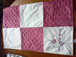Kocyk patchwork Minky 75x100 BabyOno *różowy*