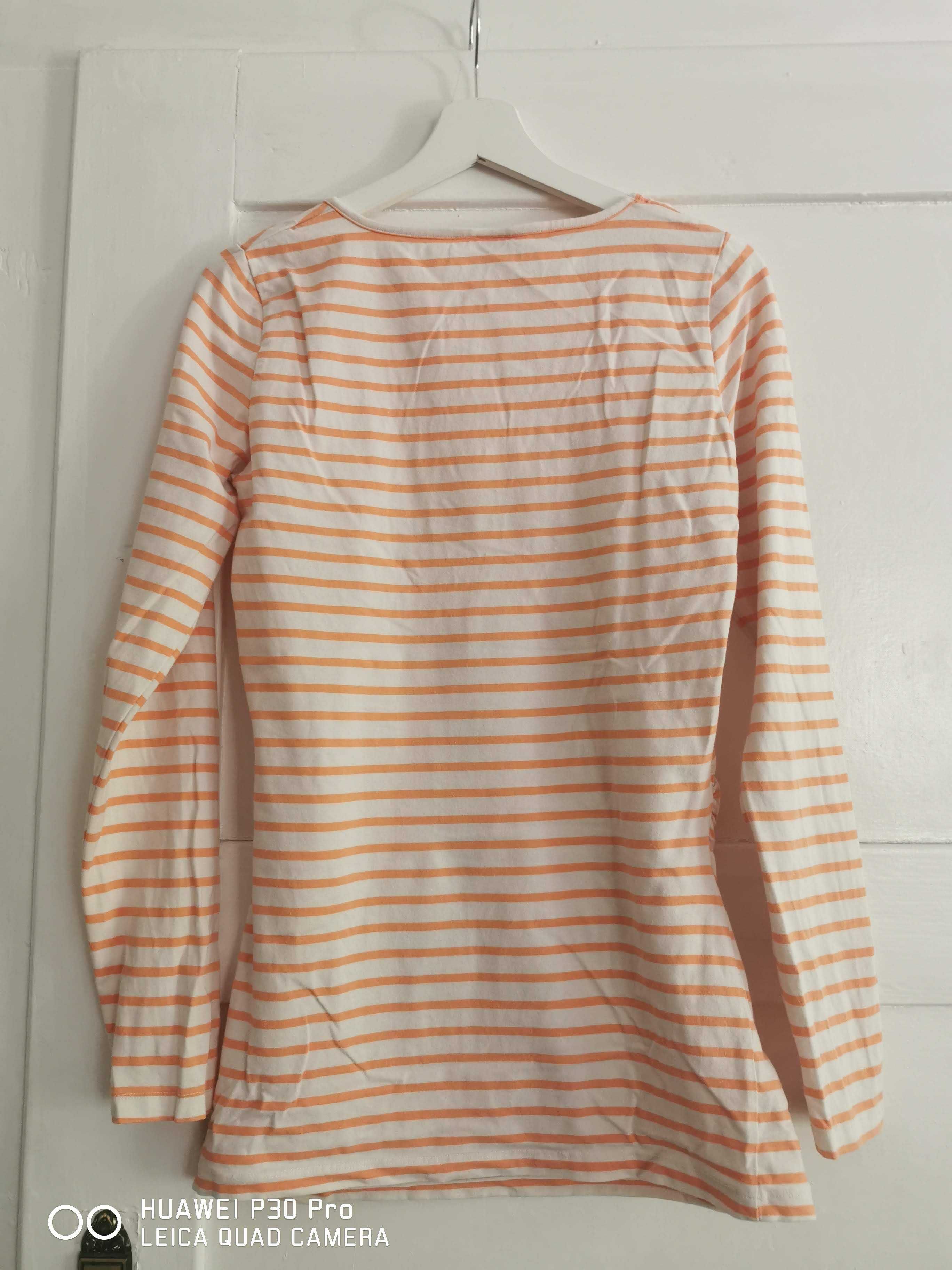 Bluzka ciążowa pomarańczowa paski r.XL mama-licious