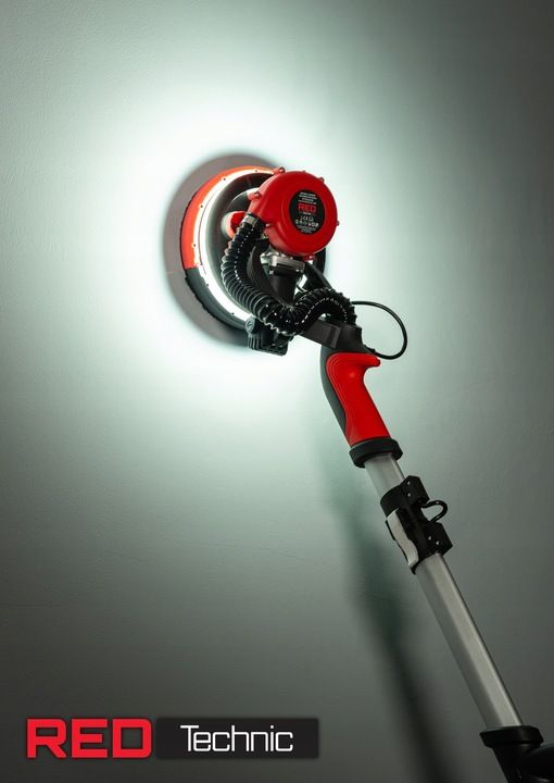 Szlifierka Do Gładzi Gipsu Tynków Tynku 2000w Led Żyrafa Papier 36 Szt
