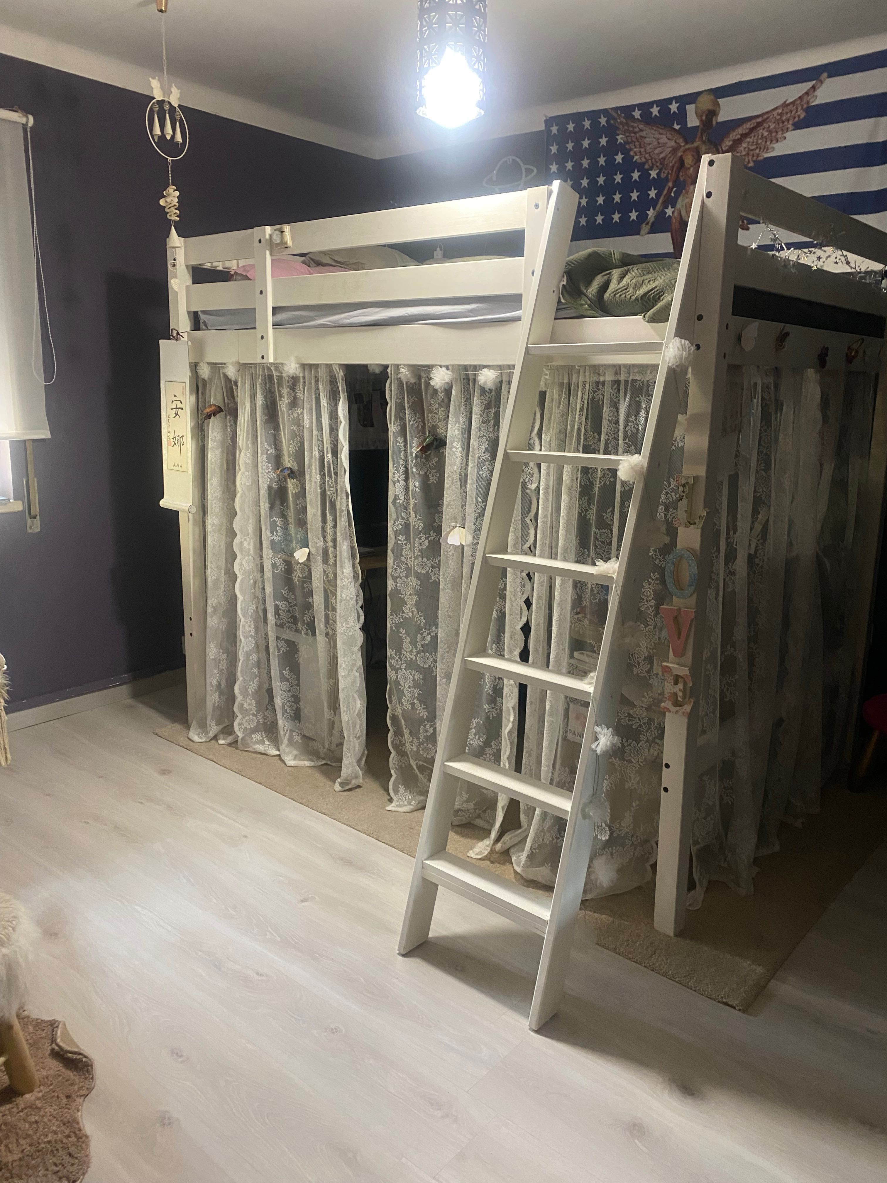 Cama alta de casal ikea