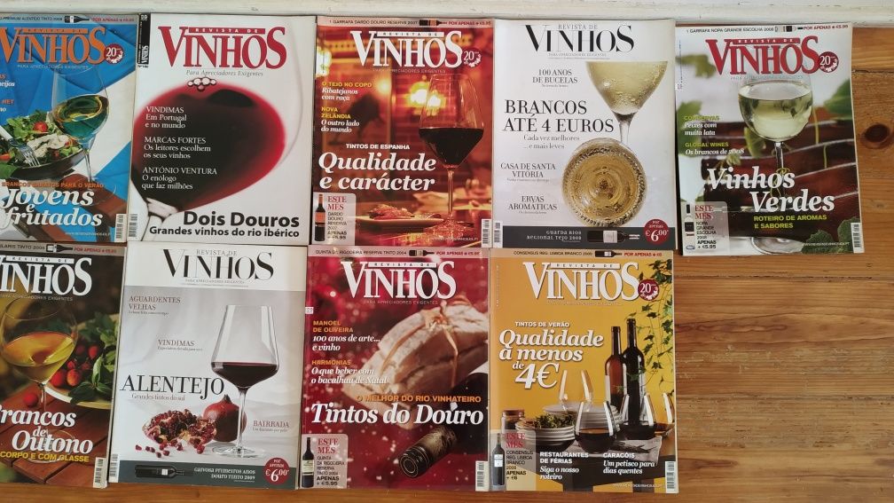 Urgente-Revistas de vinhos para coleccionadores-impecáveis (35unid.)