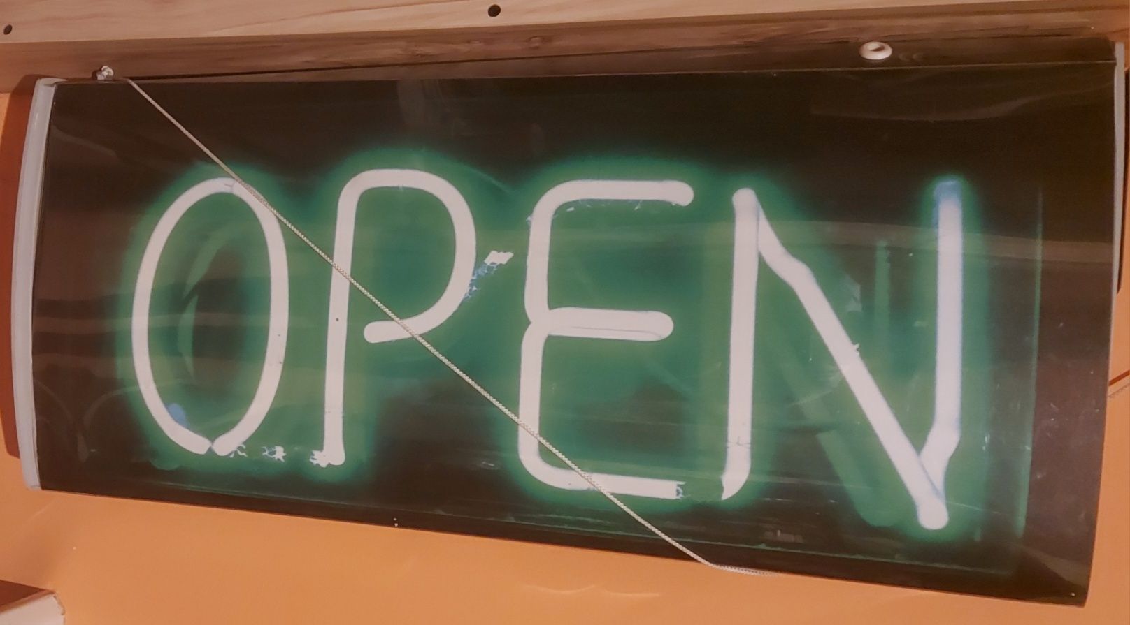świetlna Neon Napis OPEN Szyld Baner