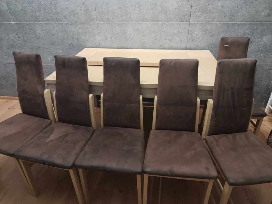 Stół rozkładany do jadalni + 8 krzeseł gratis