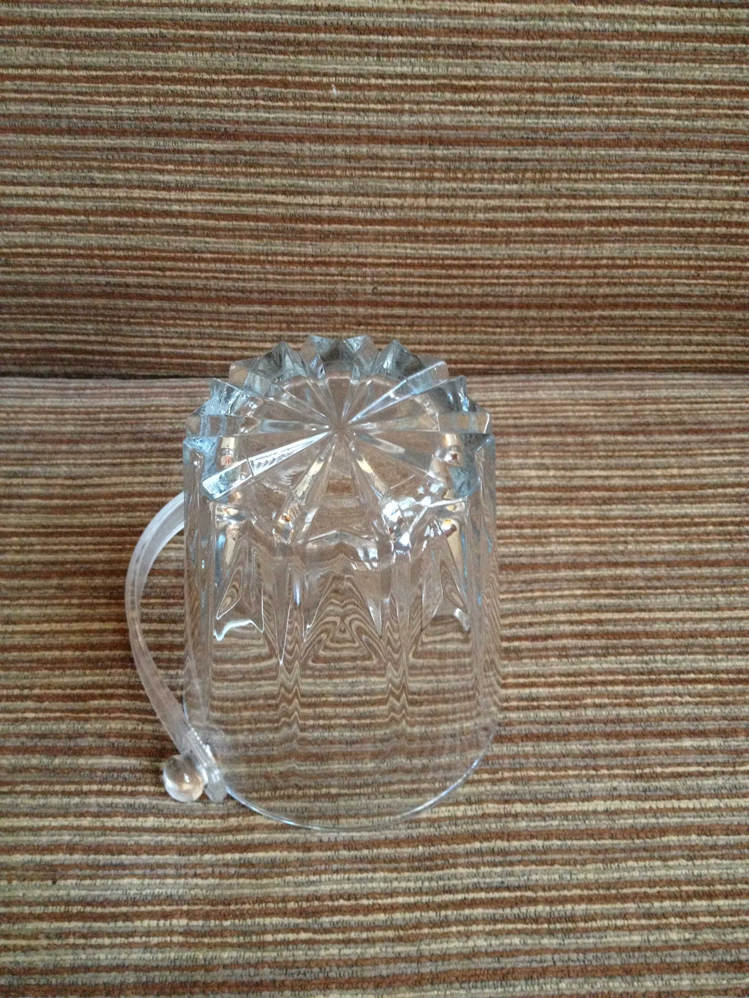 Szklane wiaderko na lód, doniczka szklana