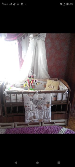 Ліжко трансформер, ліжечко дитяче,комод