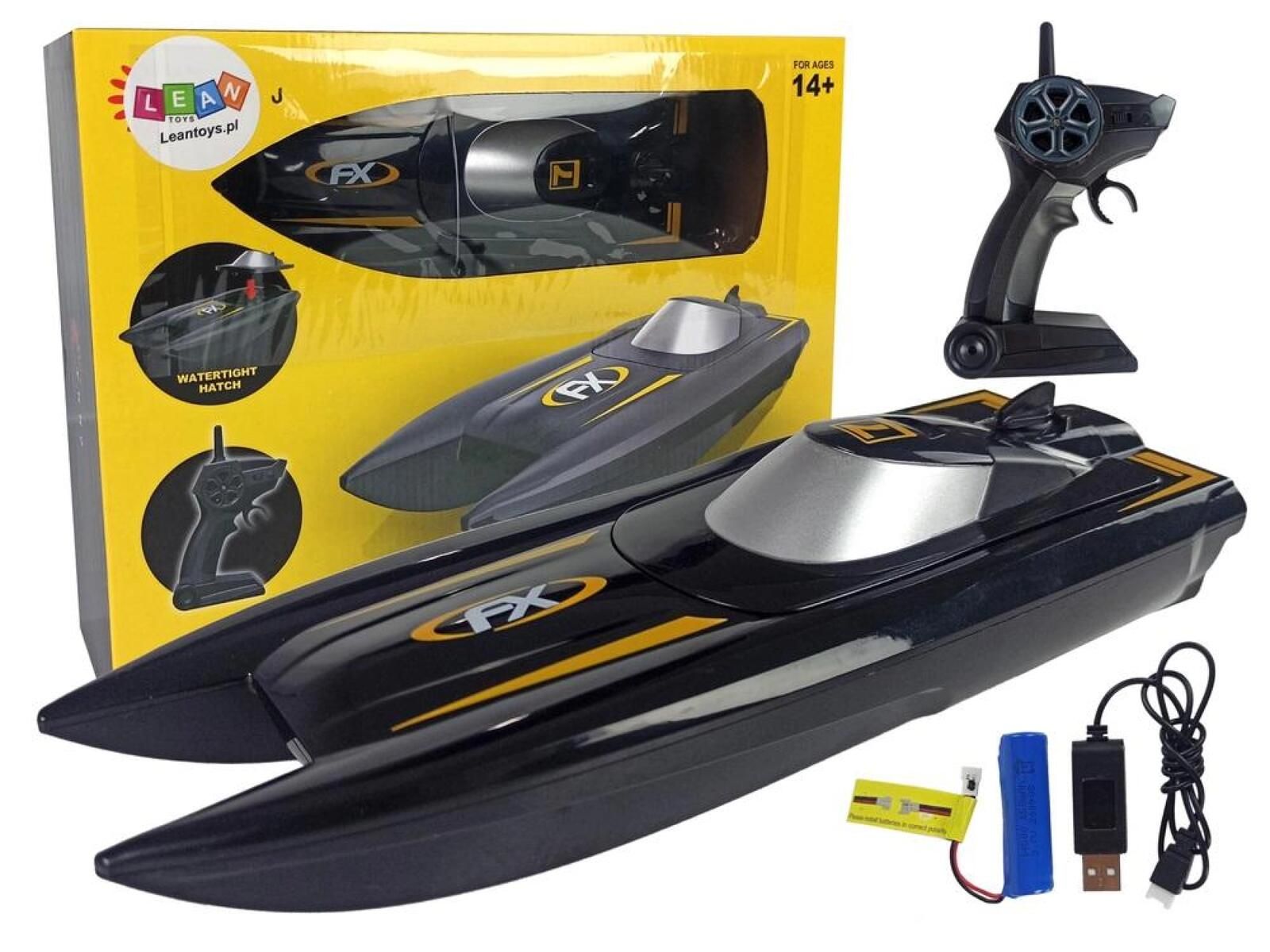 Motorówka R/c 1:47/2,4g zasięg 50m pudełko,384x441 mm