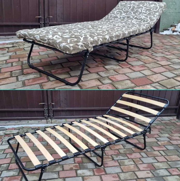 Кровать раскладушка с матрасом розкладне ліжко розкладачка розкладушка