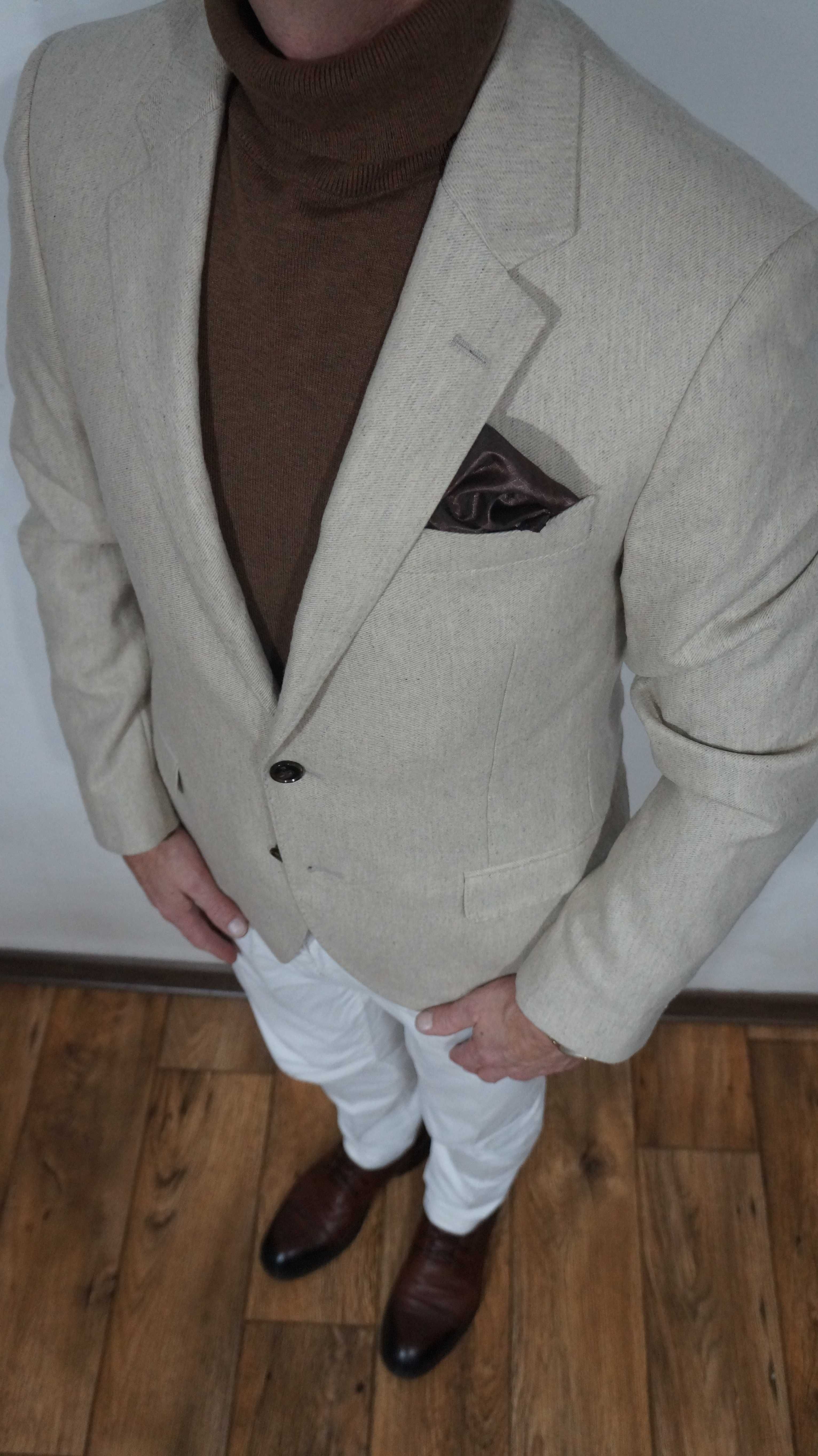 Marynarka Scotch & Soda Rozmiar M Kolor Kremowy Fit