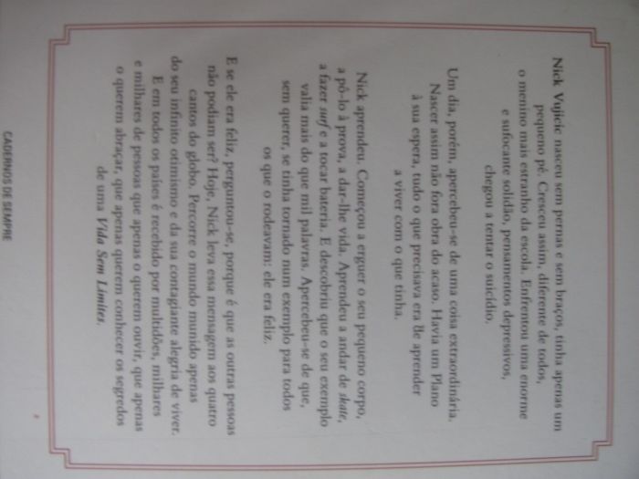 Vida Sem Limites de Nick Vujicic