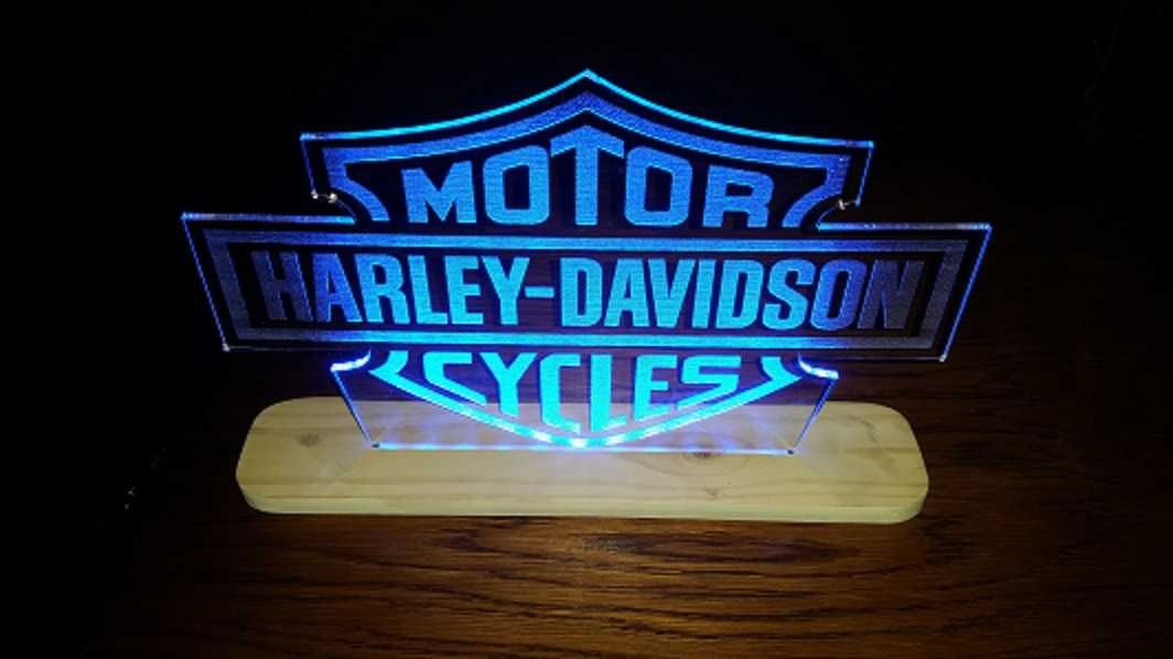 Lampka led 3d harley davidson motor plexa prezent