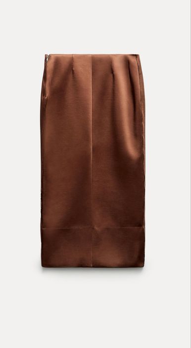 Юбка zara коричневая