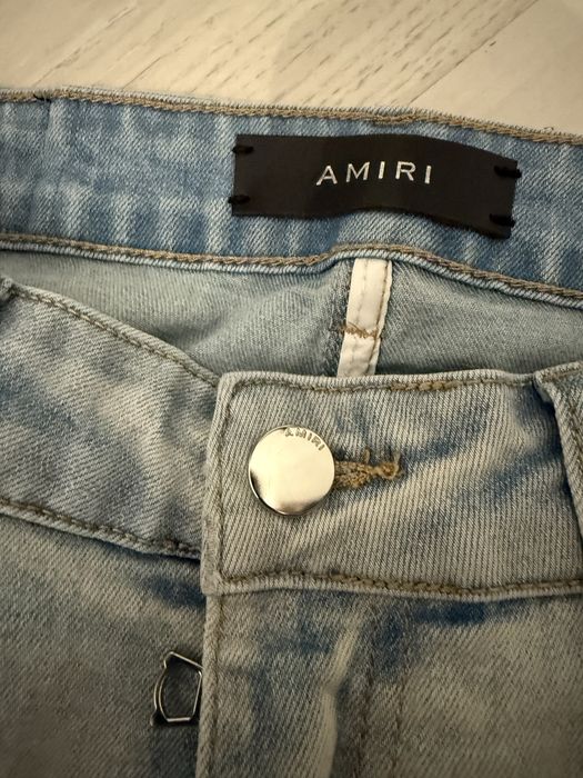 джинсы amiri голубого цвета