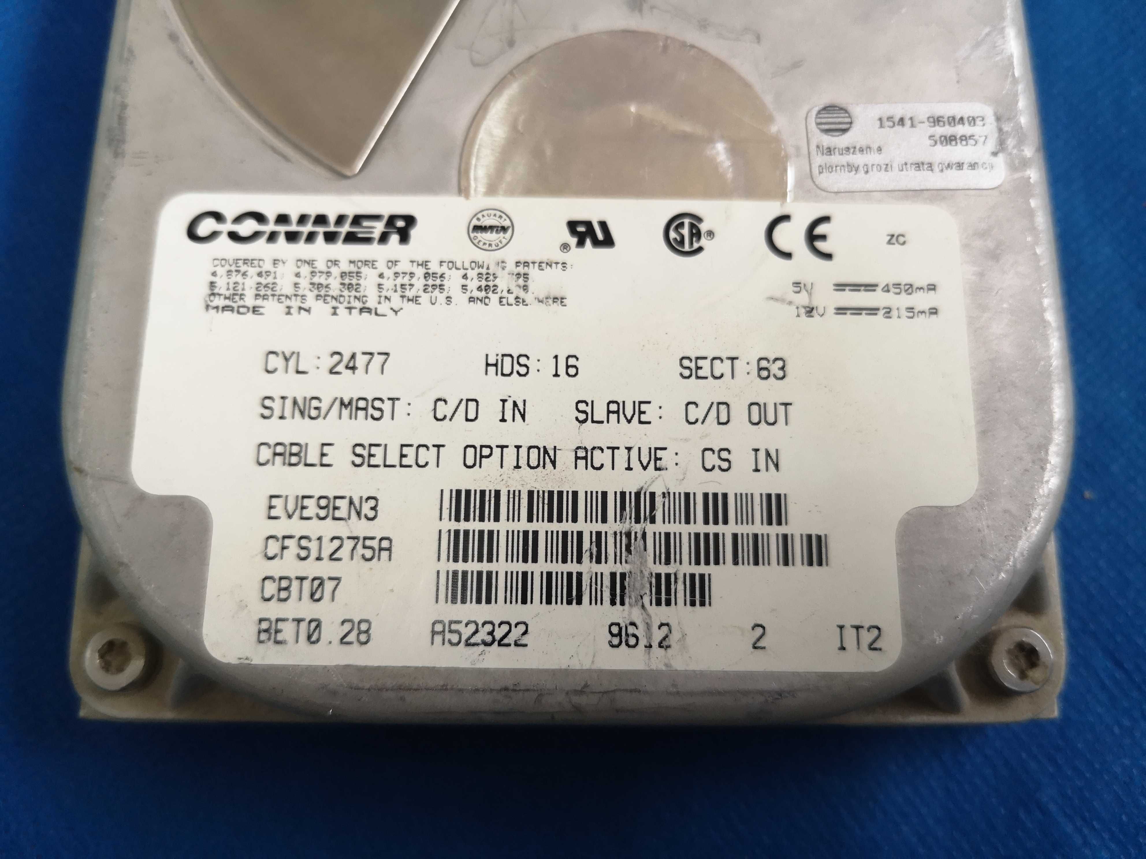 HDD Conner Жесткий диск, Вінчестер 2000 року для колекції