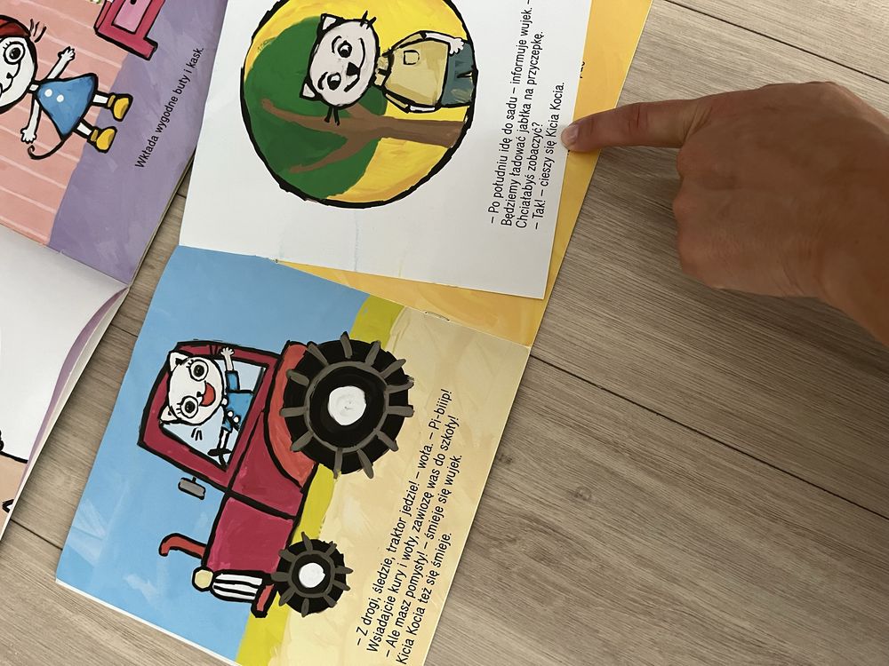 Kicia kocia zestaw 2 ksiazek na rowerze na traktorze