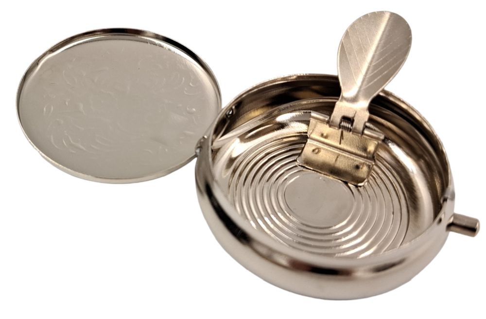 Nowa Popielniczka mini tutystyczna kieszonkowa mała metalowa