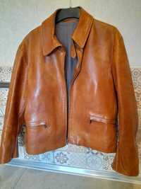 Шкіряна куртка коричнева Made in Italy XL