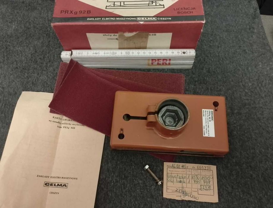 Przystawka szlifierska oscylacyjna do wiertarki CELMA – Ideał, Prezent