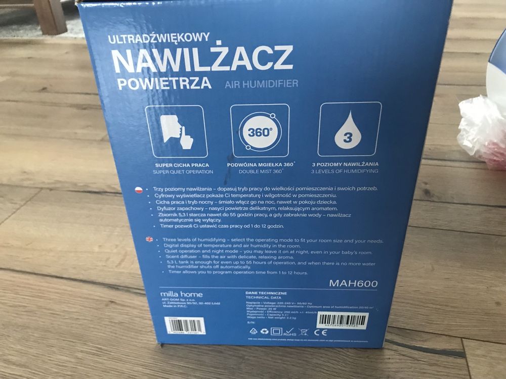 Nawilżacz powietrza mila home Mah 600