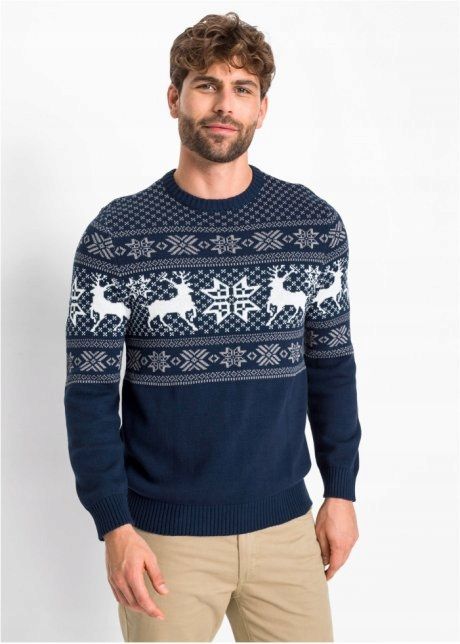 B.P.C sweter męski w norweski wzór r.XXL