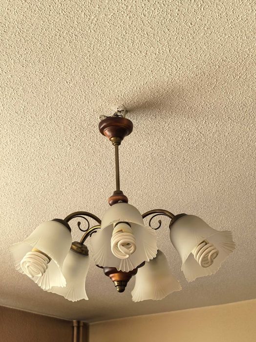 Lampa żyrandol 5 żarówek do salonu