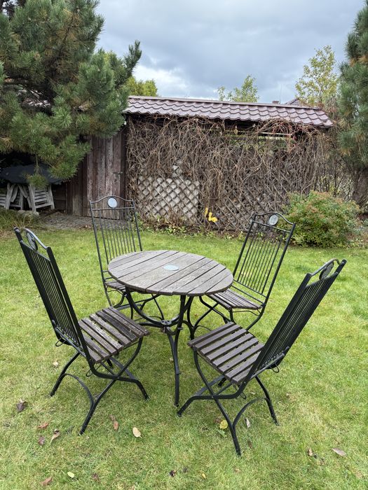 Zestaw stolik krzesla 4 szt zestaw kawowy kompelt ogrodowy