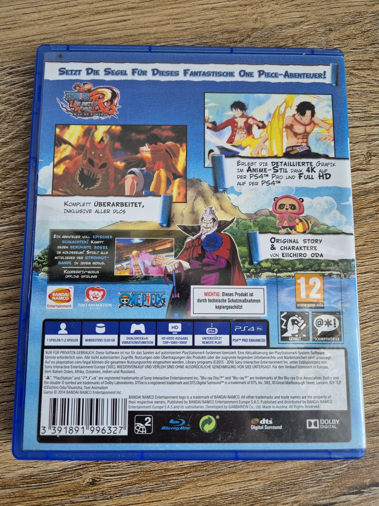 UNiKAT One Piece Unlimited World deluxe edition PS4 stan bardzo dobry