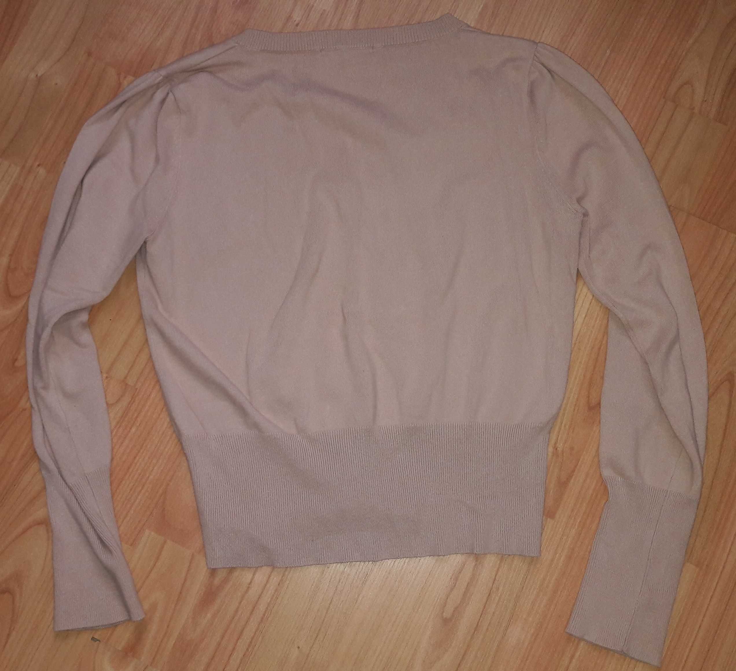 Krótki sweter crop top Jeff&co pudrowy róż M