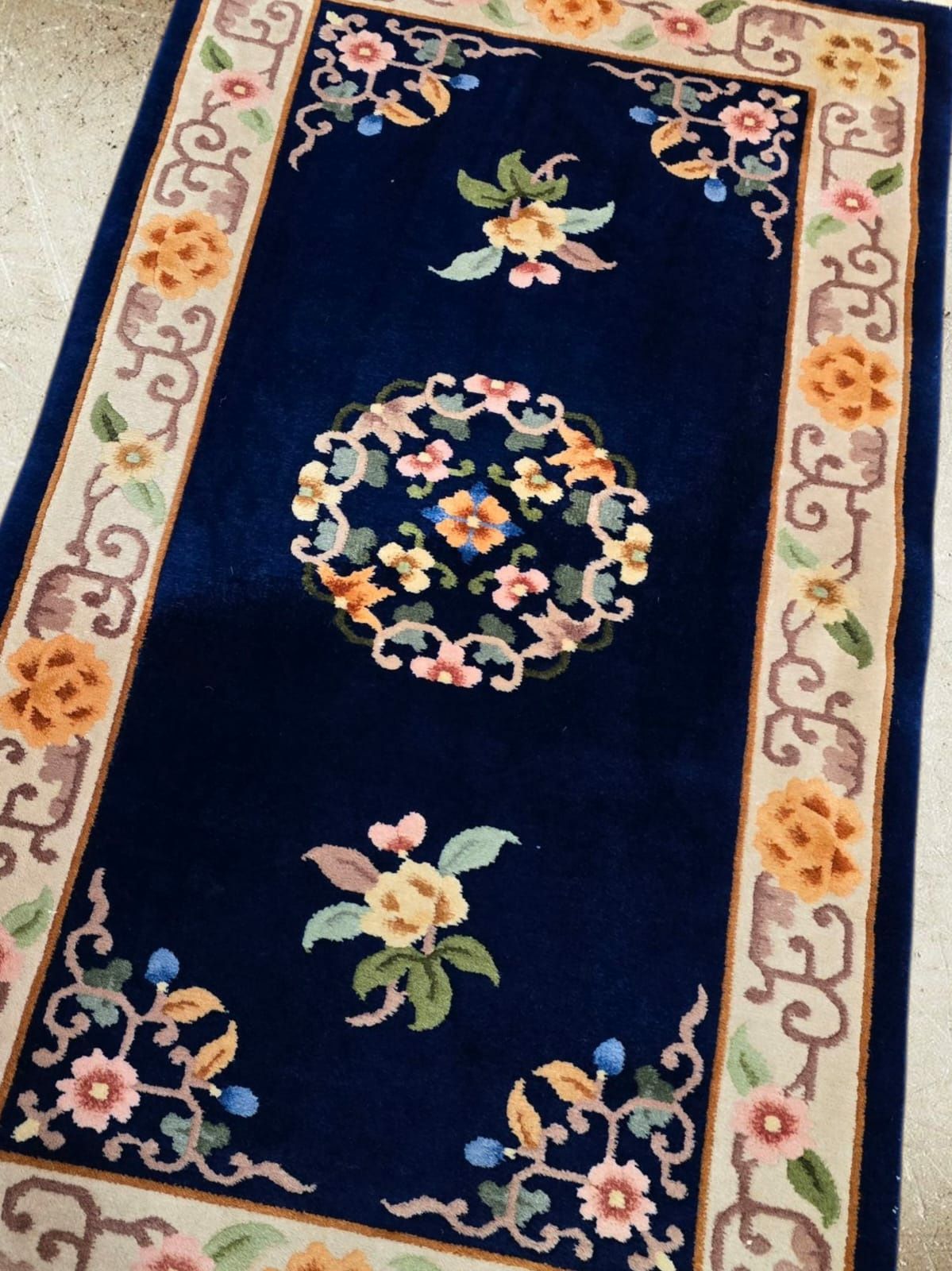 Chiński dywan - Kaszmirowy Aubusson - Rękodzieło - Wełniany - 77 x 140