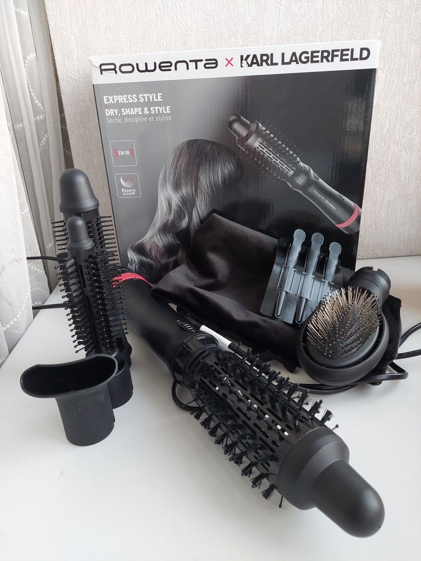 Фен-щітка Rowenta KARL LAGERFELD Express Style CF635LF0