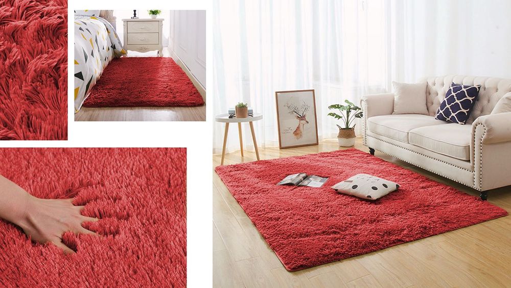 Nowy dywan Villago Shaggy 160x230 BloodyRed jasny czerwony – miękki