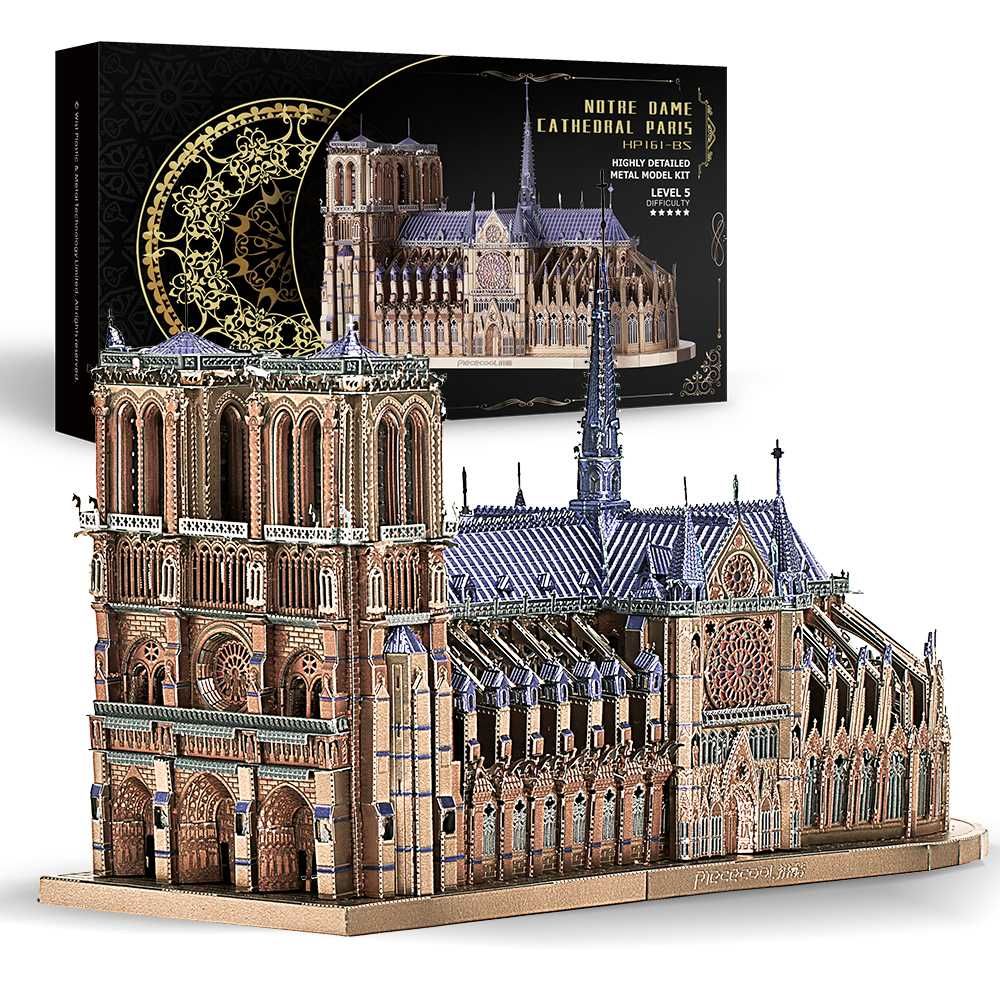 Piececool Puzzle Metalowe Model 3D - Katedra Notre Dame