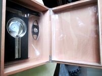 Nowy Humidor na cygara z nawilżaczem i higrometrem i obcinaczem